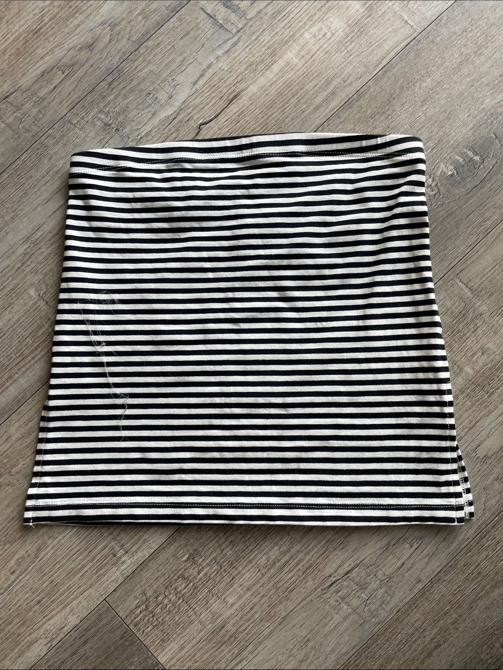 American Eagle Outfitters Black and White Striped Tube Top